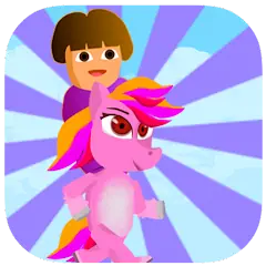 Скачать Dora Riding Pony Escape Jungle Взлом [Бесконечные монеты] + [МОД Меню] на Андроид