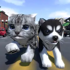 Скачать Cute Pocket Cat And Puppy 3D Взлом [Много монет] + [МОД Меню] на Андроид