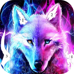 Игра-раскраска волк офлайн
