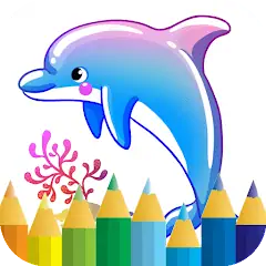 Скачать dolphin coloring game Взлом [Много монет] + [МОД Меню] на Андроид