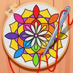 Скачать Cross Stitch Coloring Mandala Взлом [Много денег] + [МОД Меню] на Андроид