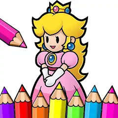 Скачать Princess Peach Paint Coloring Взлом [МОД Бесконечные деньги] + [МОД Меню] на Андроид