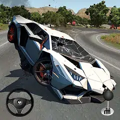 Скачать Mega Car Crash Simulator Взлом [Много монет] + [МОД Меню] на Андроид