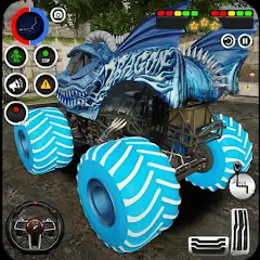 Скачать 4x4 Monster Truck Stunt Games Взлом [Бесконечные монеты] + [МОД Меню] на Андроид