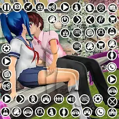 Скачать Anime High School Girl Life 24 Взлом [Много денег] + [МОД Меню] на Андроид