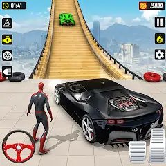 Скачать GT Car Stunt Race: Mega Ramps Взлом [Много монет] + [МОД Меню] на Андроид