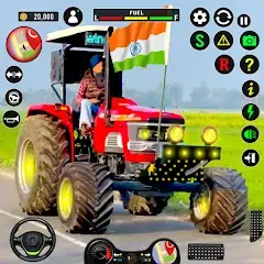 Скачать Индийская тракторная игра 3D Взлом [Много денег] + [МОД Меню] на Андроид