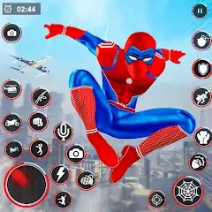 Скачать Flying Spider Rope Hero Fight Взлом [Много денег] + [МОД Меню] на Андроид