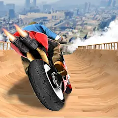 Скачать мега пандус мотоцикл трюки Взлом [Много денег] + [МОД Меню] на Андроид