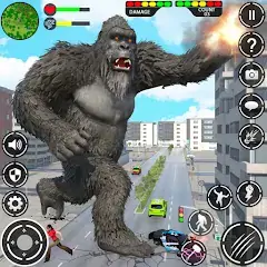 Скачать Angry Gorilla: City Rampage Взлом [Много монет] + [МОД Меню] на Андроид