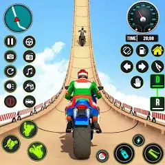 Скачать GT Bike Racing Game Moto Stunt Взлом [Бесконечные монеты] + [МОД Меню] на Андроид