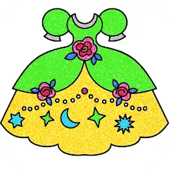 Скачать Glitter Dress Coloring Game [Разблокированная версия] MOD APK на Андроид