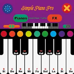 Скачать Simple Piano Pro Взлом [Бесконечные монеты] + [МОД Меню] на Андроид
