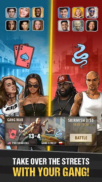 Скачать The Gang: Street Wars Взлом [МОД Много монет] + [МОД Меню] MOD APK на Андроид