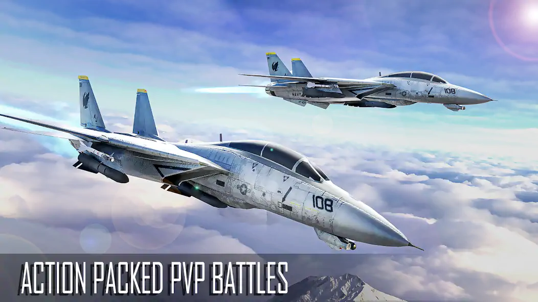 Скачать Jet Fighter: Plane Game Взлом [МОД Бесконечные монеты] + [МОД Меню] MOD APK на Андроид