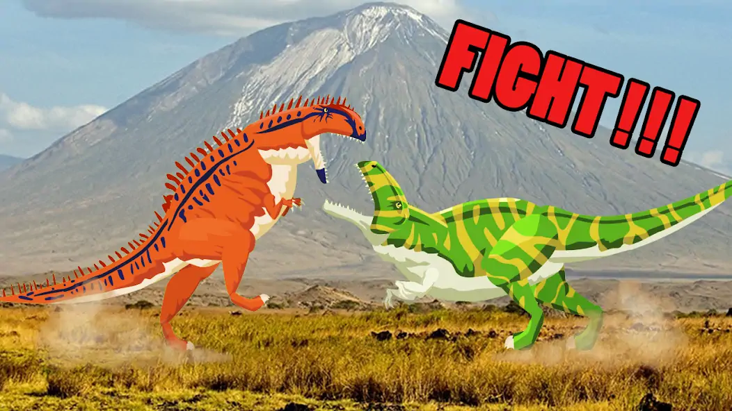 Скачать T-Rex Fights More Dinosaurs Взлом [МОД Много монет] + [МОД Меню] MOD APK на Андроид