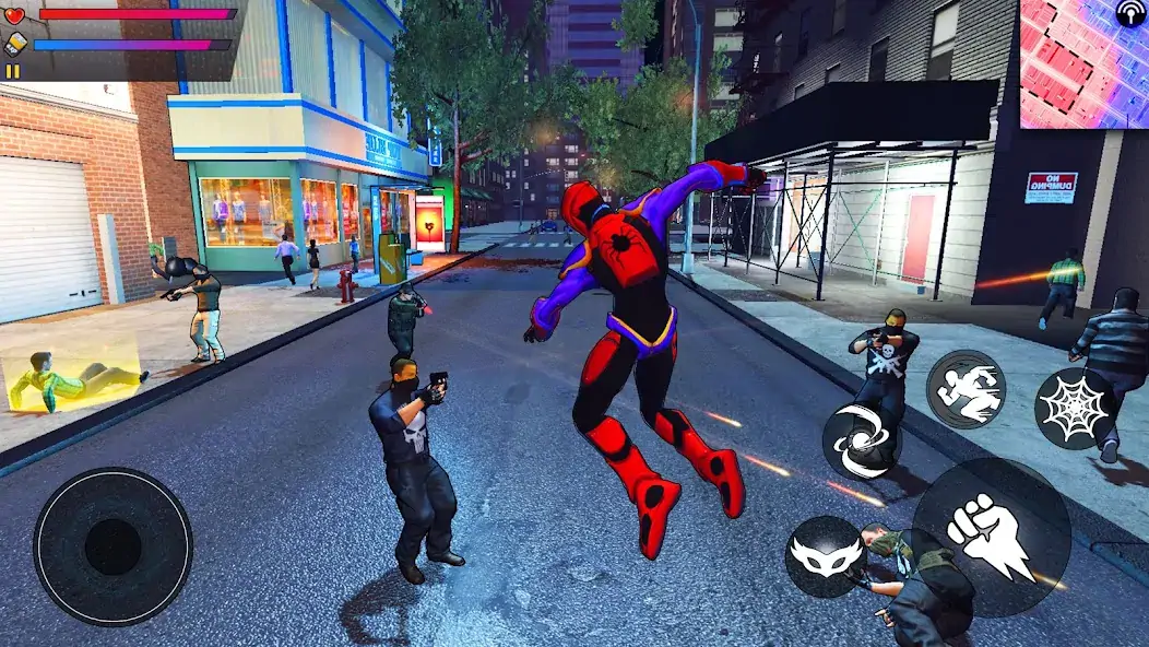Скачать Spider Hero:Super City Hero Взлом [МОД Бесконечные монеты] + [МОД Меню] MOD APK на Андроид