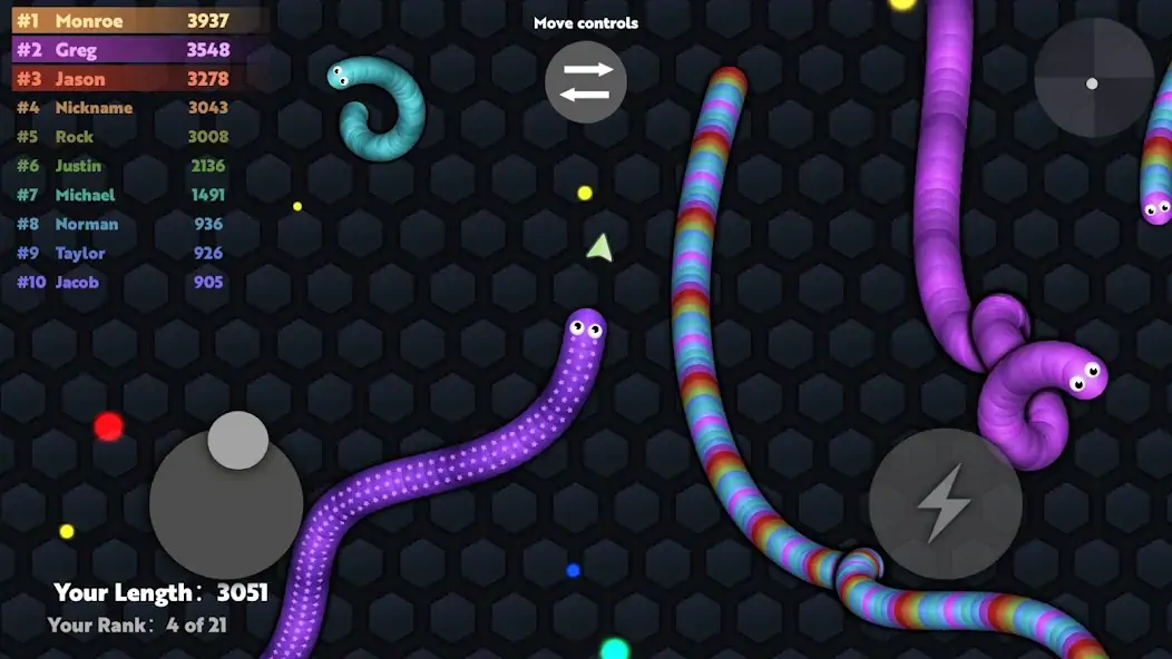 Скачать Slide.io - Голодная змейка Взлом [МОД Много денег] + [МОД Меню] MOD APK на Андроид