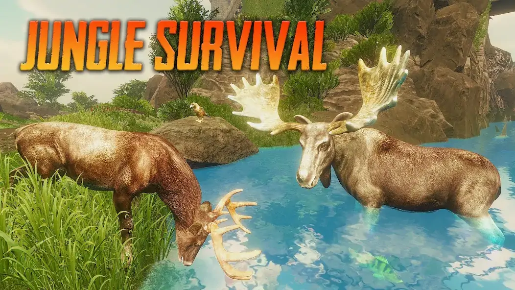Скачать The Moose - Animal Simulator Взлом [МОД Много монет] + [МОД Меню] MOD APK на Андроид