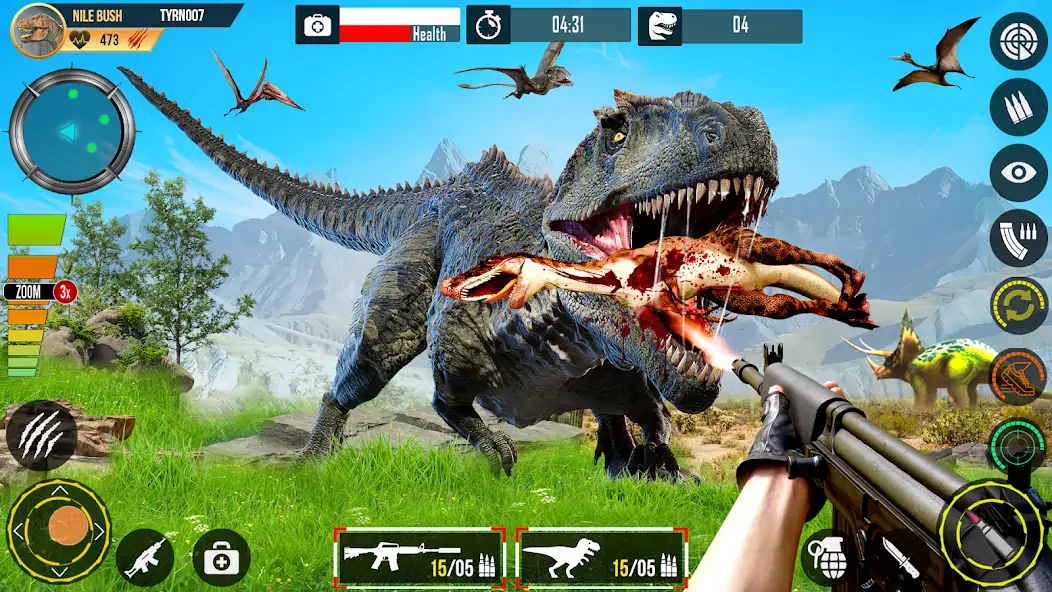 Скачать Real Dino Hunting Gun Games Взлом [МОД Много монет] + [МОД Меню] MOD APK на Андроид