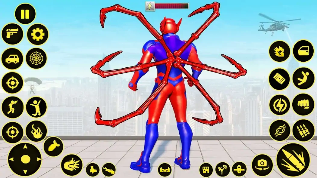Скачать Spider Rope Hero Man Games Взлом [МОД Бесконечные деньги] + [МОД Меню] MOD APK на Андроид