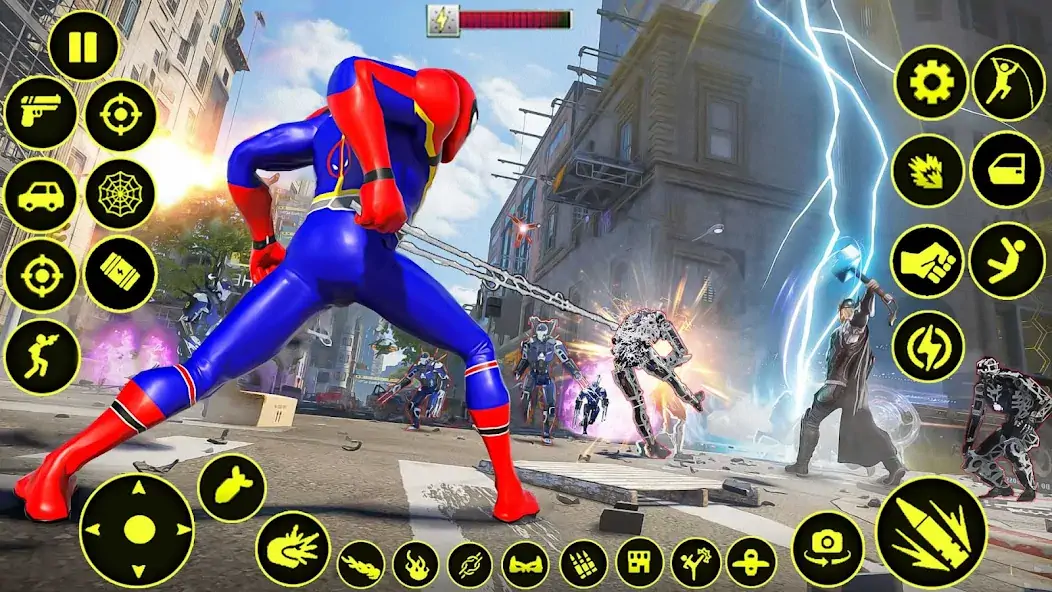 Скачать Spider Rope Hero Man Games Взлом [МОД Бесконечные деньги] + [МОД Меню] MOD APK на Андроид