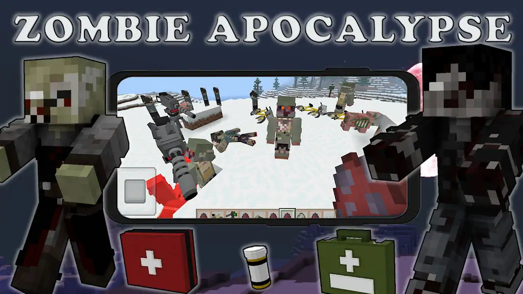 Скачать Zombie Apocalypse Craft Mod Взлом [МОД Много монет] + [МОД Меню] MOD APK на Андроид