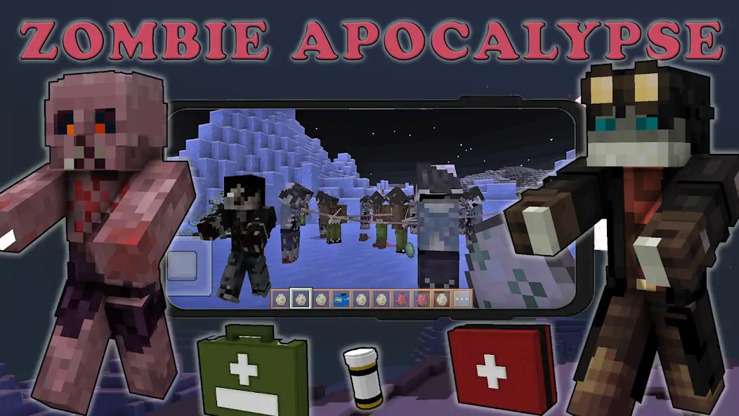 Скачать Zombie Apocalypse Craft Mod Взлом [МОД Много монет] + [МОД Меню] MOD APK на Андроид