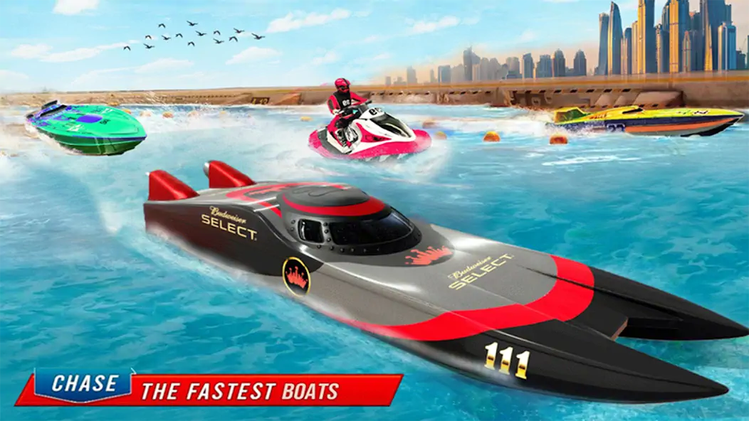 Скачать Jetski Boat racing: Boat Games Взлом [МОД Много денег] + [МОД Меню] MOD APK на Андроид
