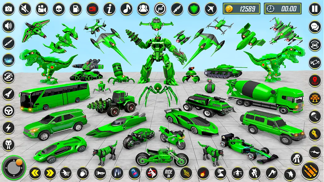 Скачать Dino Robot - Car Robot Games Взлом [МОД Много денег] + [МОД Меню] MOD APK на Андроид