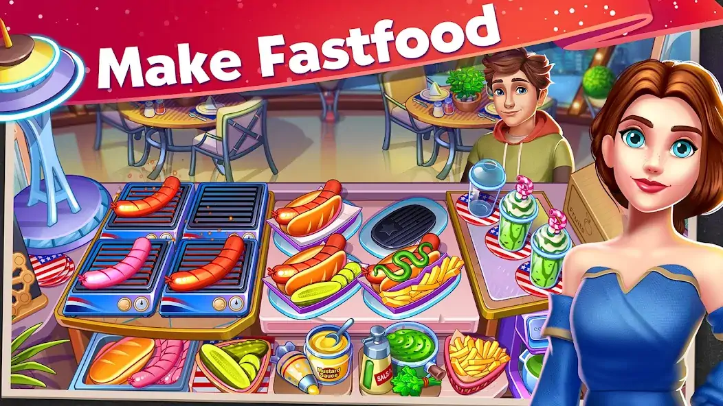 Скачать American Cooking Star Взлом [МОД Много денег] + [МОД Меню] MOD APK на Андроид