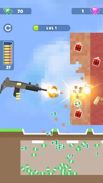 Скачать Gun Crusher: Aнти стресс игра Взлом [МОД Много монет] + [МОД Меню] MOD APK на Андроид