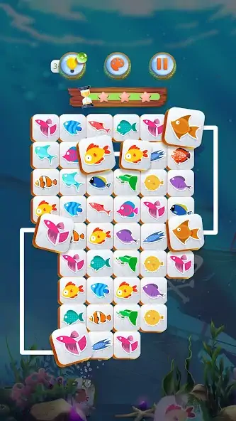 Скачать Mahjong Connect Fish World Взлом [МОД Бесконечные монеты] + [МОД Меню] MOD APK на Андроид