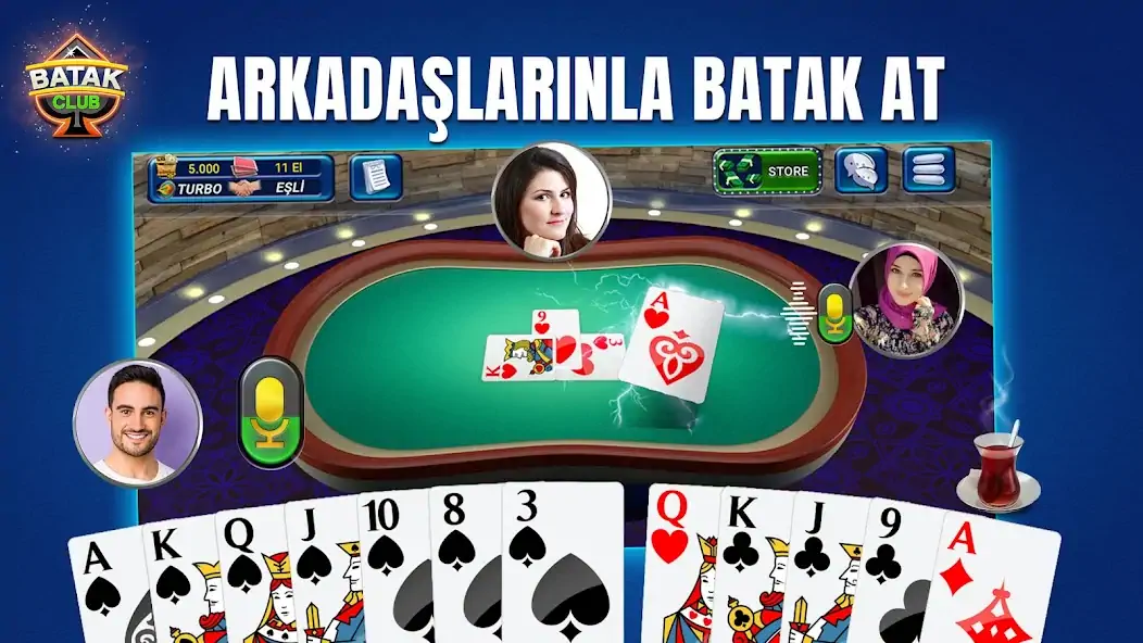Скачать Batak Club: Batak Online Oyunu Взлом [МОД Бесконечные монеты] + [МОД Меню] MOD APK на Андроид