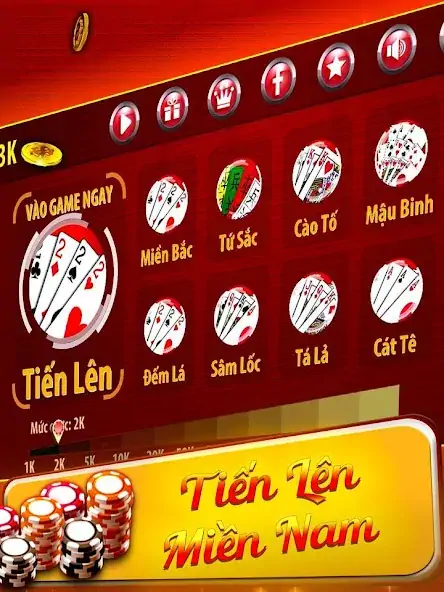 Скачать Tiến Lên Miền Nam - Tien Len Взлом [МОД Бесконечные монеты] + [МОД Меню] MOD APK на Андроид