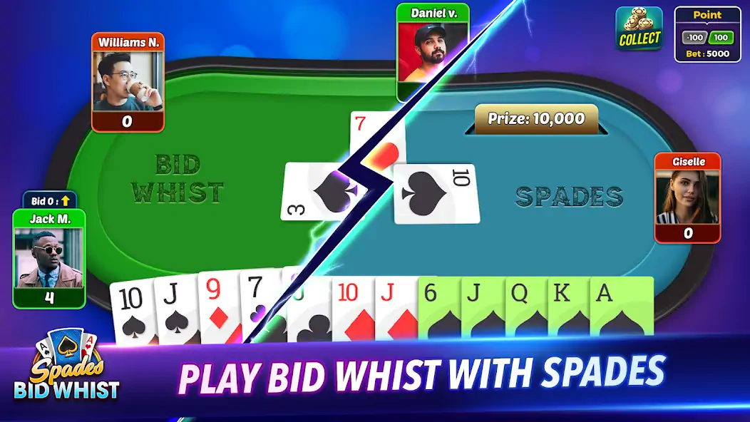 Скачать Bid Whist Classic: Spades Game Взлом [МОД Много денег] + [МОД Меню] MOD APK на Андроид