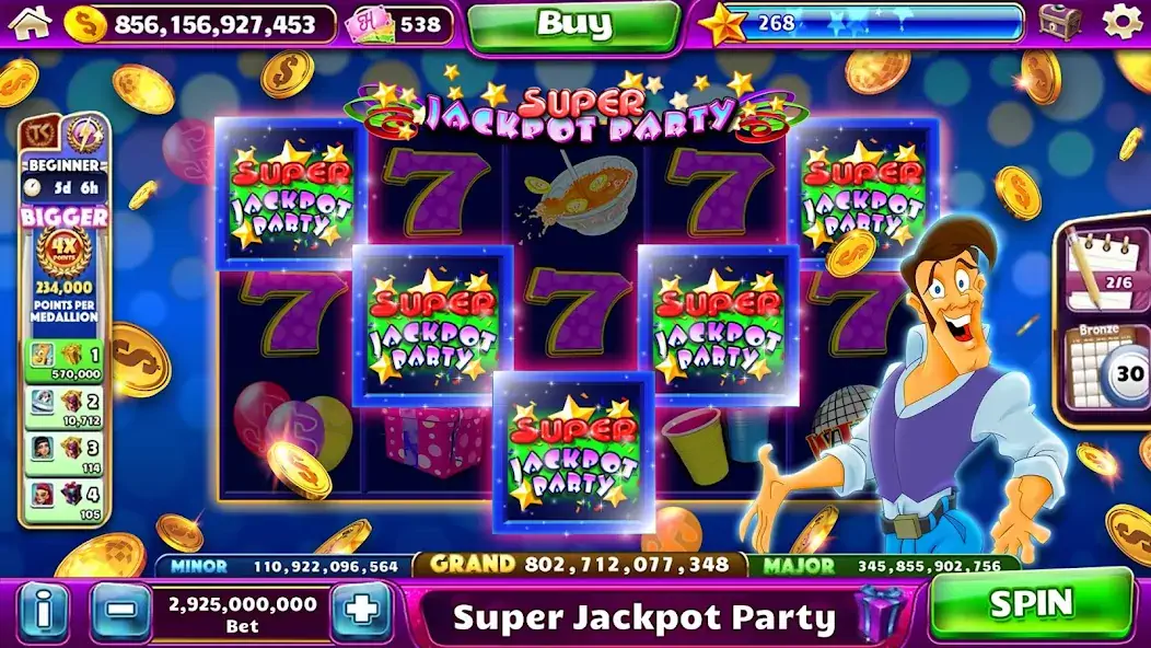 Скачать Jackpot Party Игровые Автоматы Взлом [МОД Бесконечные деньги] + [МОД Меню] MOD APK на Андроид