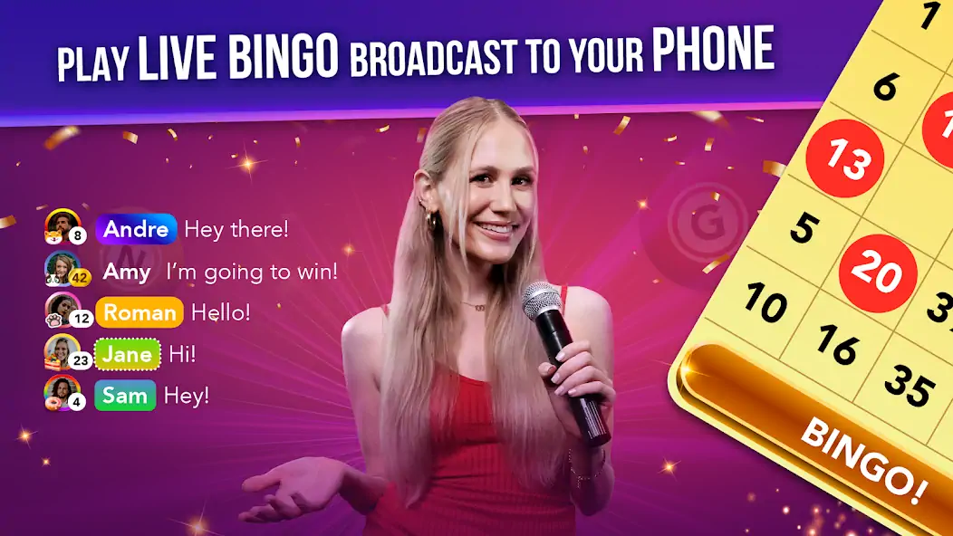 Скачать Live Play Bingo: Real Hosts Взлом [МОД Бесконечные деньги] + [МОД Меню] MOD APK на Андроид