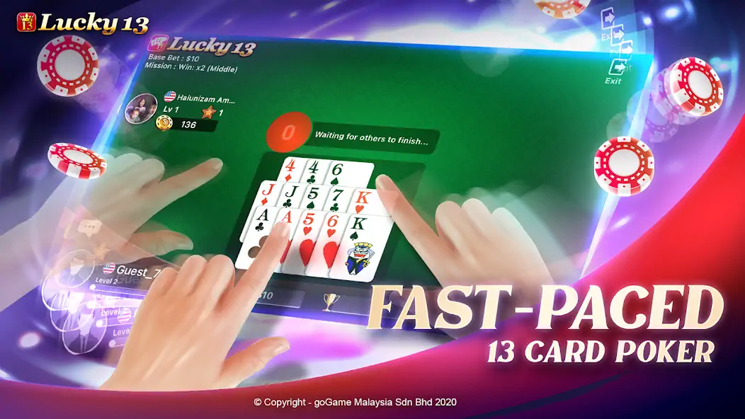 Скачать Lucky 13: 13 Poker Puzzle Взлом [МОД Бесконечные монеты] + [МОД Меню] MOD APK на Андроид