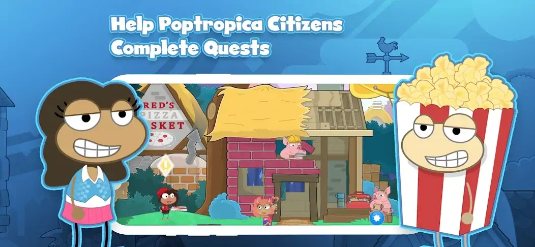 Скачать Poptropica: Fun Kids Adventure Взлом [МОД Бесконечные деньги] + [МОД Меню] MOD APK на Андроид