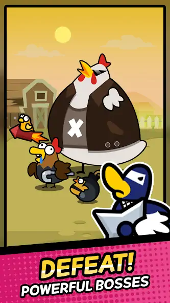 Скачать Duck vs Chicken : Idle Defense Взлом [МОД Бесконечные монеты] + [МОД Меню] MOD APK на Андроид