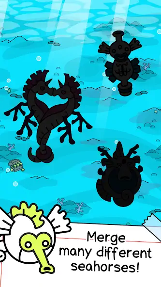 Скачать Seahorse Evolution: Sea Mutant Взлом [МОД Бесконечные деньги] + [МОД Меню] MOD APK на Андроид