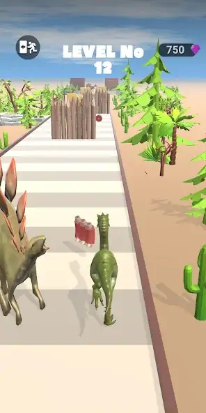 Скачать Dinosaur Game Run Dino Rush 3D Взлом [МОД Много денег] + [МОД Меню] MOD APK на Андроид
