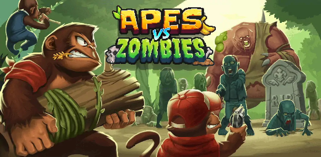 Скачать Apes vs. Zombies Взлом [МОД Бесконечные деньги] + [МОД Меню] MOD APK на Андроид
