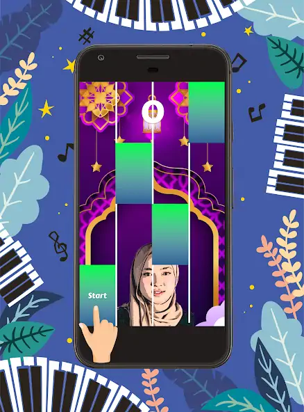 Скачать Nissa Sabyan Piano Tiles Game Взлом [МОД Бесконечные монеты] + [МОД Меню] MOD APK на Андроид