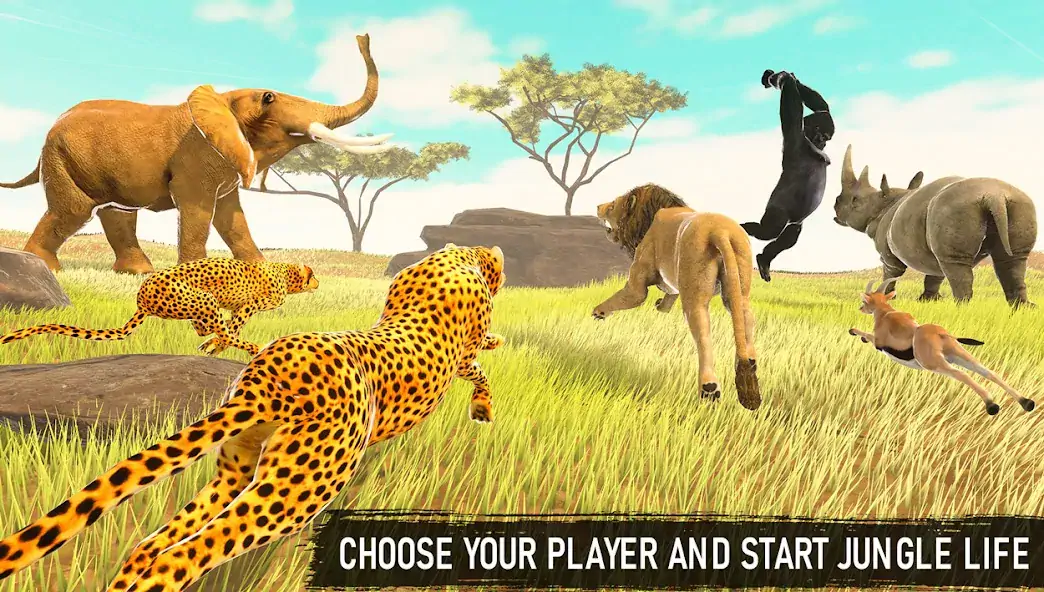 Скачать Savanna Animal Survival Game Взлом [МОД Бесконечные монеты] + [МОД Меню] MOD APK на Андроид