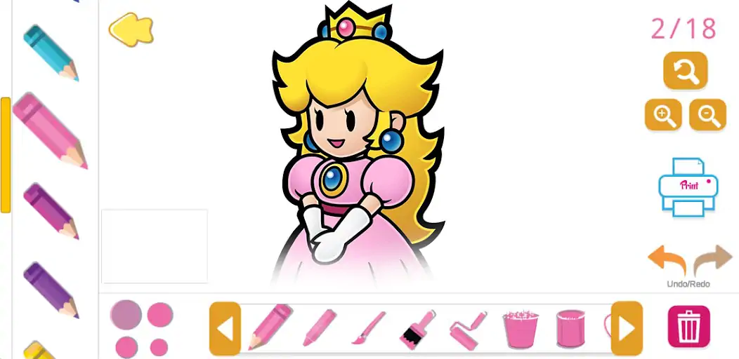 Скачать Princess Peach Paint Coloring Взлом [МОД Бесконечные деньги] + [МОД Меню] MOD APK на Андроид