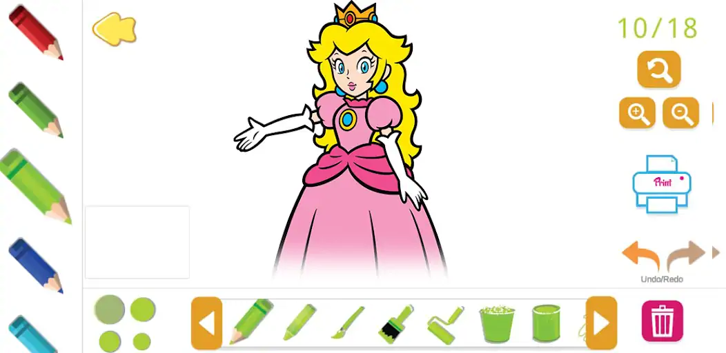 Скачать Princess Peach Paint Coloring Взлом [МОД Бесконечные деньги] + [МОД Меню] MOD APK на Андроид