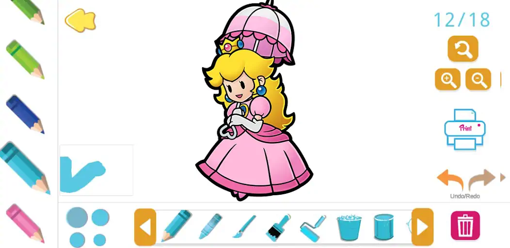 Скачать Princess Peach Paint Coloring Взлом [МОД Бесконечные деньги] + [МОД Меню] MOD APK на Андроид