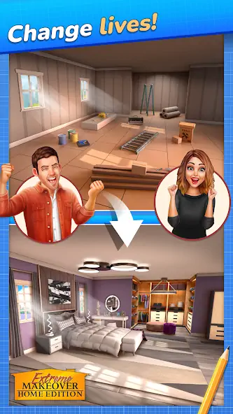 Скачать Extreme Makeover: Home Edition Взлом [МОД Много монет] + [МОД Меню] MOD APK на Андроид